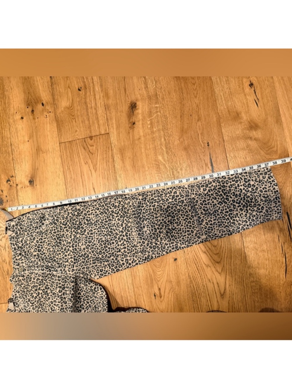 Da-Nang Leopard Print Cargo Pants in Beige and Black - Picture 9 of 10